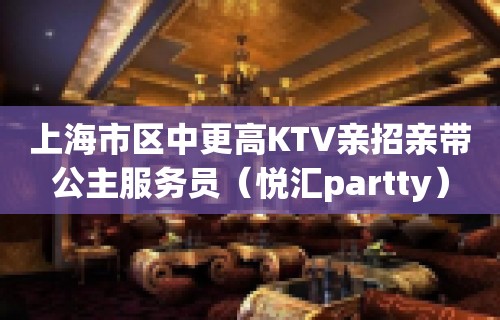 上海市区中更高KTV亲招亲带公主服务员（悦汇partty）