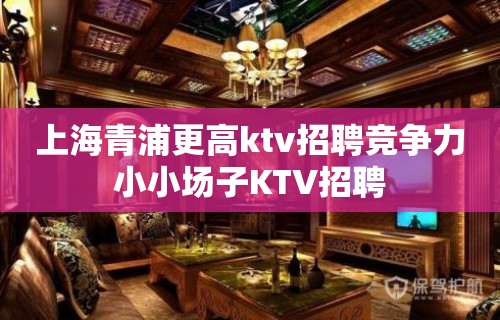 上海青浦更高ktv招聘竞争力小小场子KTV招聘