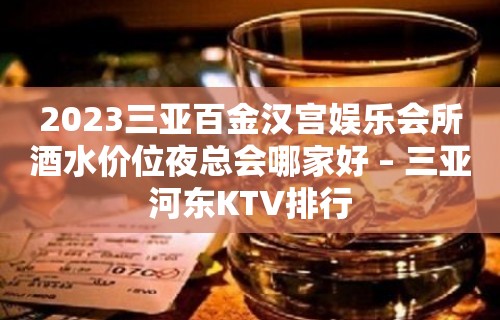 2023三亚百金汉宫娱乐会所酒水价位夜总会哪家好 – 三亚河东KTV排行