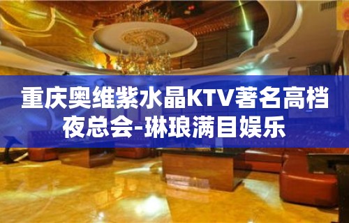 重庆奥维紫水晶KTV著名高档夜总会-琳琅满目娱乐