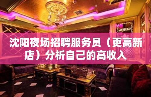 沈阳夜场招聘服务员（更高新店）分析自己的高收入