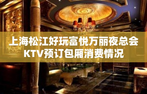 上海松江好玩富悦万丽夜总会KTV预订包厢消费情况