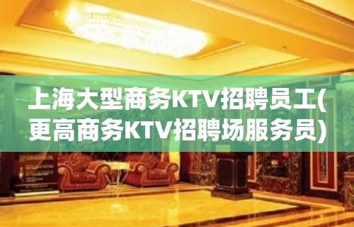 上海大型商务KTV招聘员工(更高商务KTV招聘场服务员)