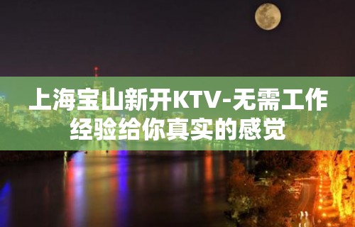 上海宝山新开KTV-无需工作经验给你真实的感觉