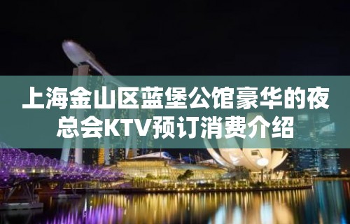 上海金山区蓝堡公馆豪华的夜总会KTV预订消费介绍