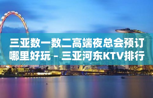 三亚数一数二高端夜总会预订哪里好玩 – 三亚河东KTV排行