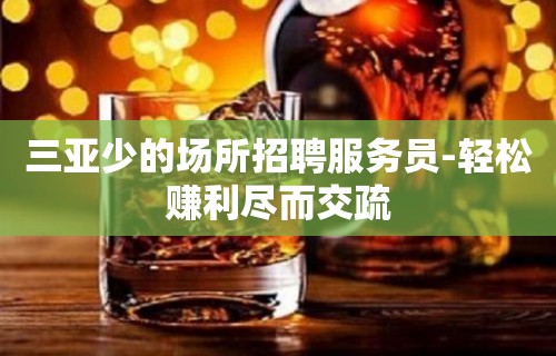 三亚少的场所招聘服务员-轻松赚利尽而交疏