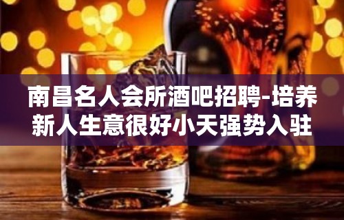 南昌名人会所酒吧招聘-培养新人生意很好小天强势入驻