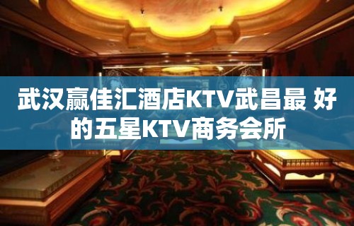 武汉赢佳汇酒店KTV武昌最 好的五星KTV商务会所