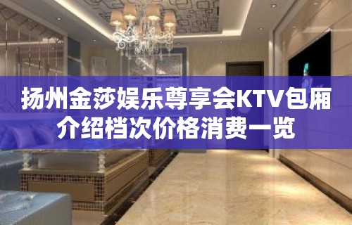 扬州金莎娱乐尊享会KTV包厢介绍档次价格消费一览