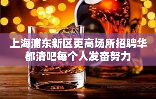 上海浦东新区更高场所招聘华都清吧每个人发奋努力