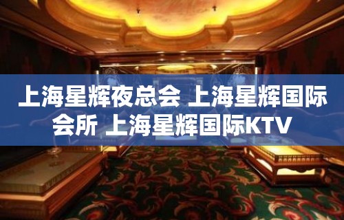 上海星辉夜总会 上海星辉国际会所 上海星辉国际KTV