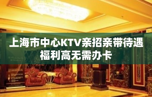 上海市中心KTV亲招亲带待遇福利高无需办卡