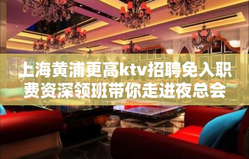 上海黄浦更高ktv招聘免入职费资深领班带你走进夜总会