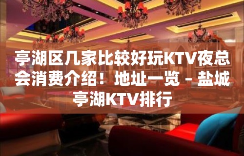 亭湖区几家比较好玩KTV夜总会消费介绍！地址一览 – 盐城亭湖KTV排行