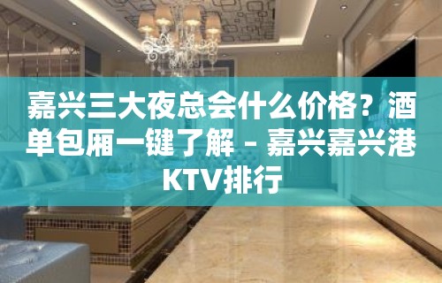 嘉兴三大夜总会什么价格？酒单包厢一键了解 – 嘉兴嘉兴港KTV排行