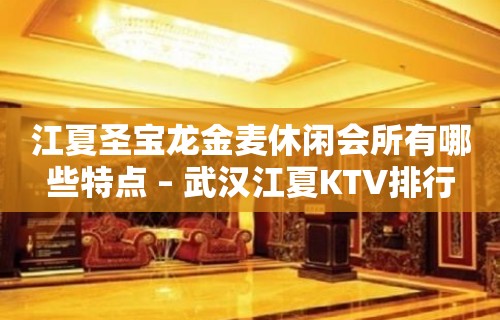 江夏圣宝龙金麦休闲会所有哪些特点 – 武汉江夏KTV排行