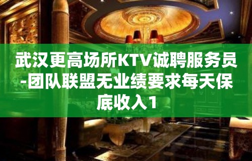 武汉更高场所KTV诚聘服务员-团队联盟无业绩要求每天保底收入1