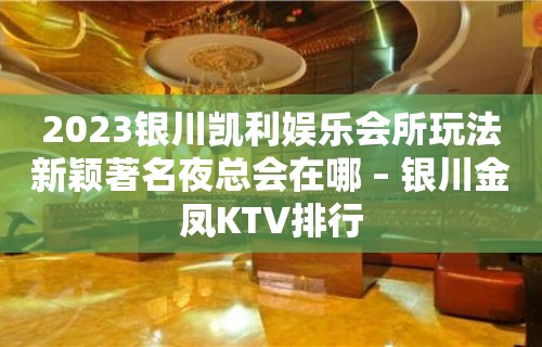 2023银川凯利娱乐会所玩法新颖著名夜总会在哪 – 银川金凤KTV排行