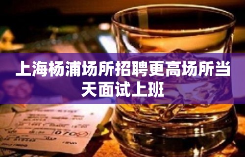 上海杨浦场所招聘更高场所当天面试上班