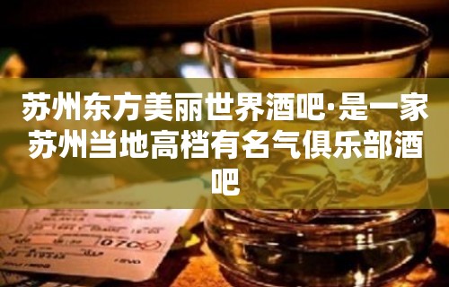 苏州东方美丽世界酒吧·是一家苏州当地高档有名气俱乐部酒吧