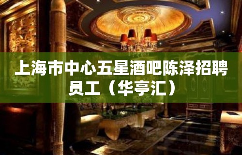 上海市中心五星酒吧陈泽招聘员工（华亭汇）