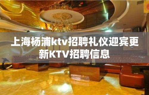 上海杨浦ktv招聘礼仪迎宾更新KTV招聘信息