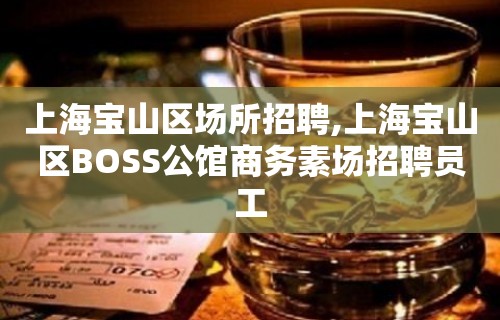 上海宝山区场所招聘,上海宝山区BOSS公馆商务素场招聘员工