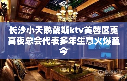 长沙小天鹅戴斯ktv芙蓉区更高夜总会代表多年生意火爆至今