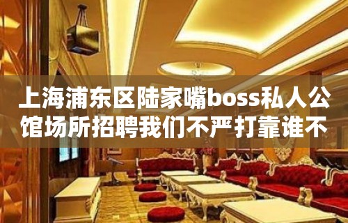 上海浦东区陆家嘴boss私人公馆场所招聘我们不严打靠谁不