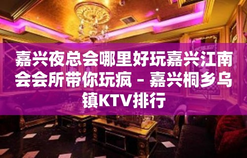 嘉兴夜总会哪里好玩嘉兴江南会会所带你玩疯 – 嘉兴桐乡乌镇KTV排行