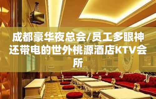 成都豪华夜总会/员工多眼神还带电的世外桃源酒店KTV会所