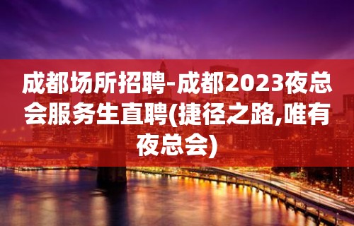 成都场所招聘-成都2023夜总会服务生直聘(捷径之路,唯有夜总会)