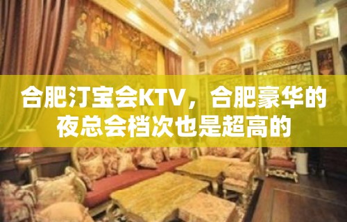 合肥汀宝会KTV，合肥豪华的夜总会档次也是超高的