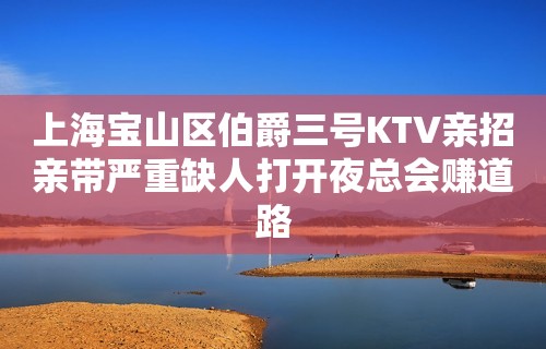 上海宝山区伯爵三号KTV亲招亲带严重缺人打开夜总会赚道路