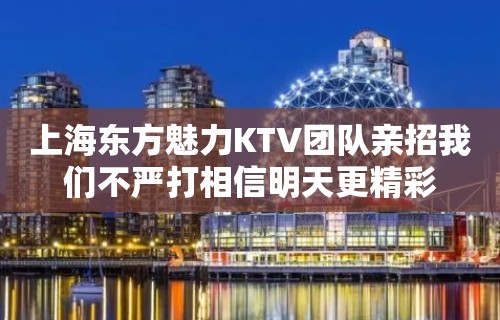 上海东方魅力KTV团队亲招我们不严打相信明天更精彩