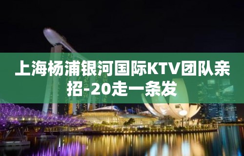 上海杨浦银河国际KTV团队亲招-20走一条发