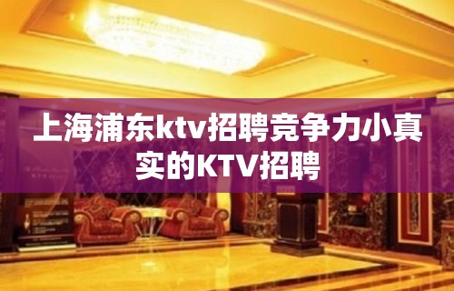 上海浦东ktv招聘竞争力小真实的KTV招聘