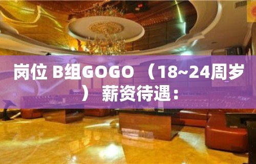 岗位 B组GOGO （18~24周岁） 薪资待遇：