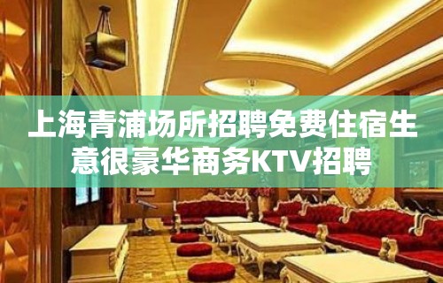 上海青浦场所招聘免费住宿生意很豪华商务KTV招聘