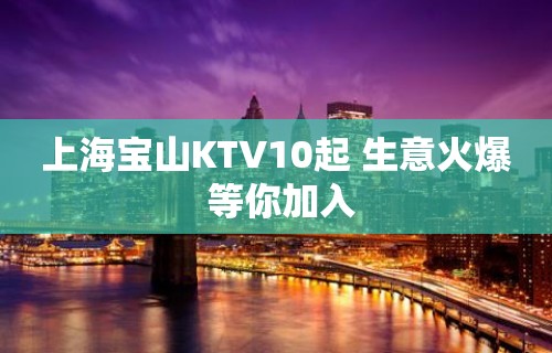 上海宝山KTV10起 生意火爆 等你加入