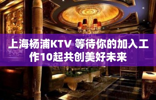 上海杨浦KTV 等待你的加入工作10起共创美好未来