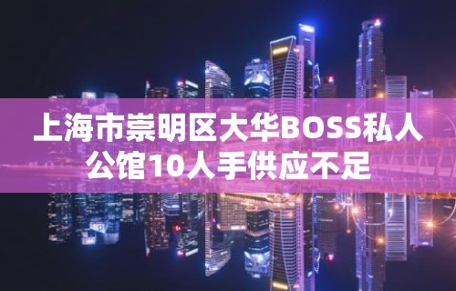 上海市崇明区大华BOSS私人公馆10人手供应不足