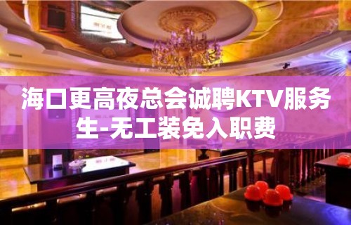 海口更高夜总会诚聘KTV服务生-无工装免入职费