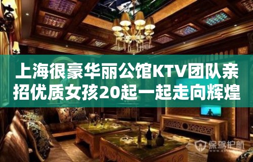 上海很豪华丽公馆KTV团队亲招优质女孩20起一起走向辉煌