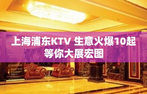 上海浦东KTV 生意火爆10起等你大展宏图