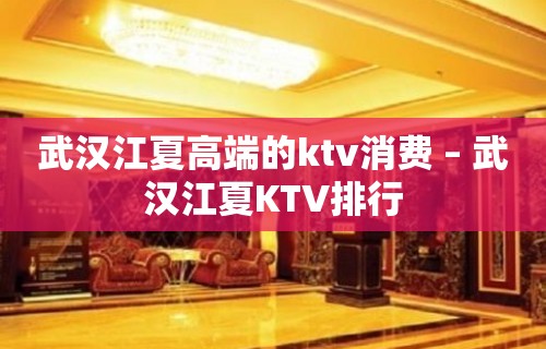 武汉江夏高端的ktv消费 – 武汉江夏KTV排行