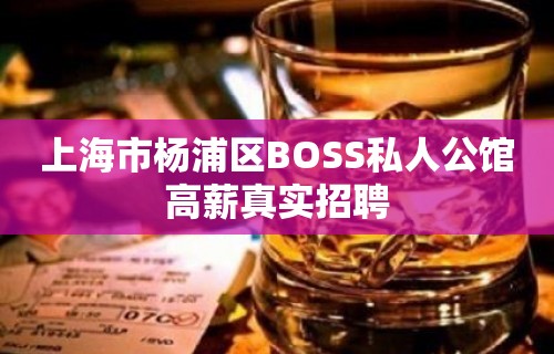 上海市杨浦区BOSS私人公馆高薪真实招聘