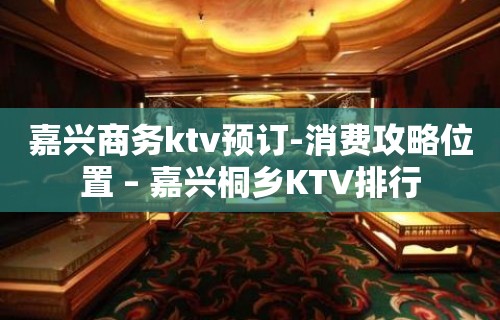 嘉兴商务ktv预订-消费攻略位置 – 嘉兴桐乡KTV排行