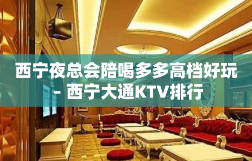 西宁夜总会陪喝多多高档好玩 – 西宁大通KTV排行